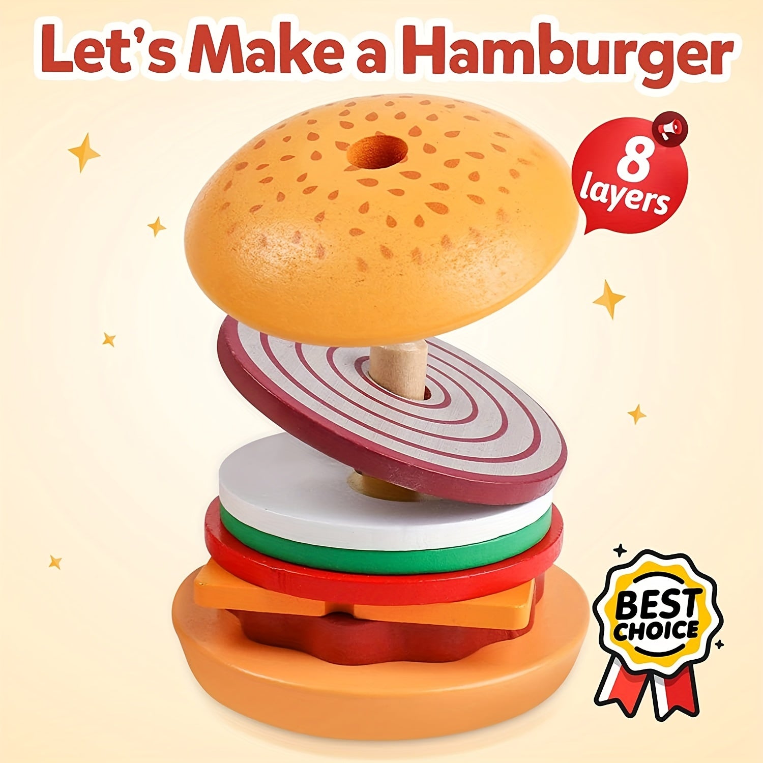 Montessori Stacking Toy - Burger Builders
