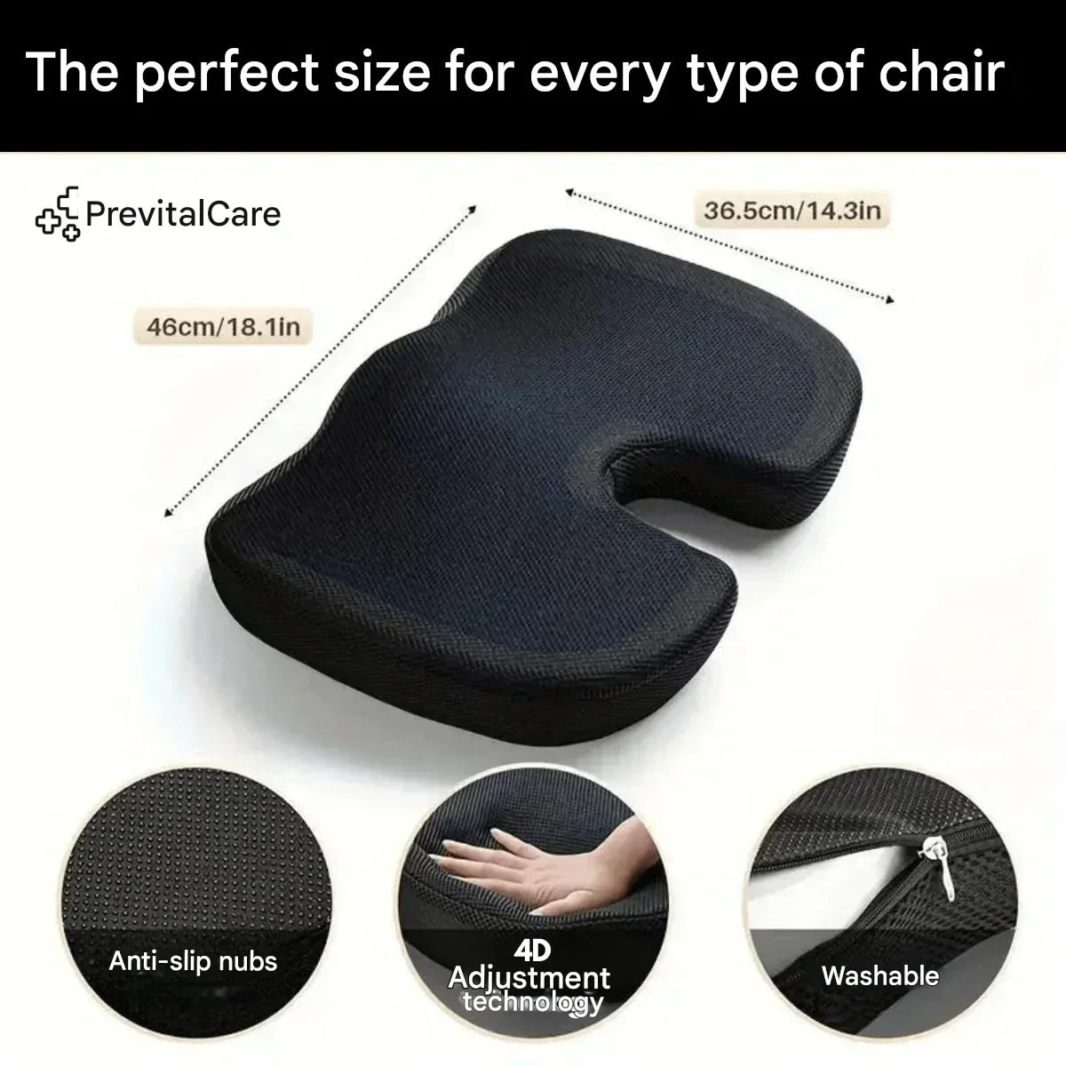 Orthopaedic 4D Seat Cushion - PosturePlus