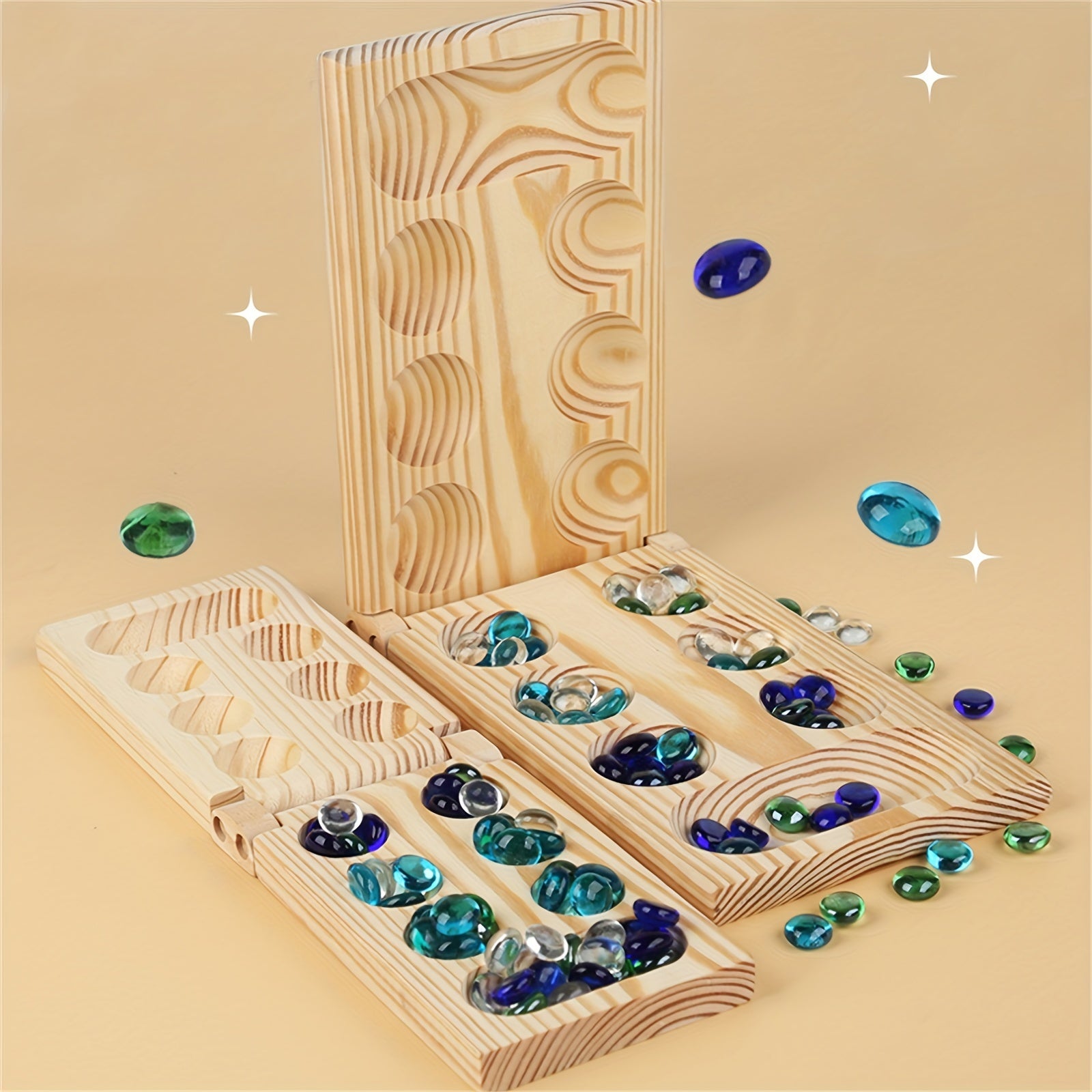 Mancala Deluxe Board Game - BrainStones