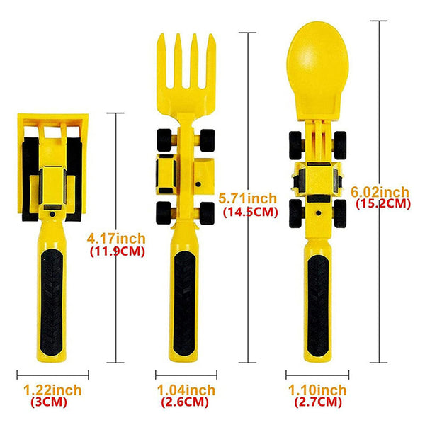 Bulldozer Kids Cutlery Set - ConstructoFork