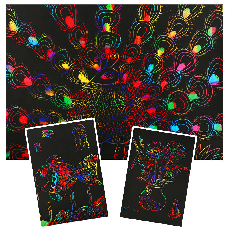 Scratch Card Set with Magical Rainbow Colours – ColorBurst