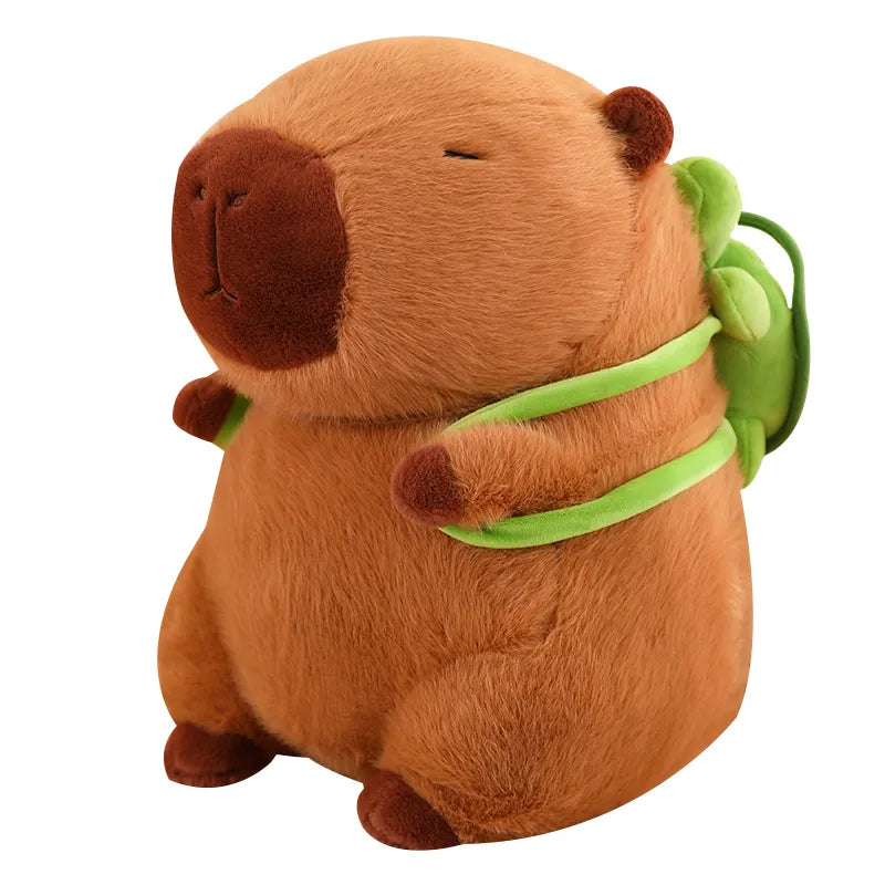 Cuddly Capybara with Turtle Backpack - TurtleBuddy