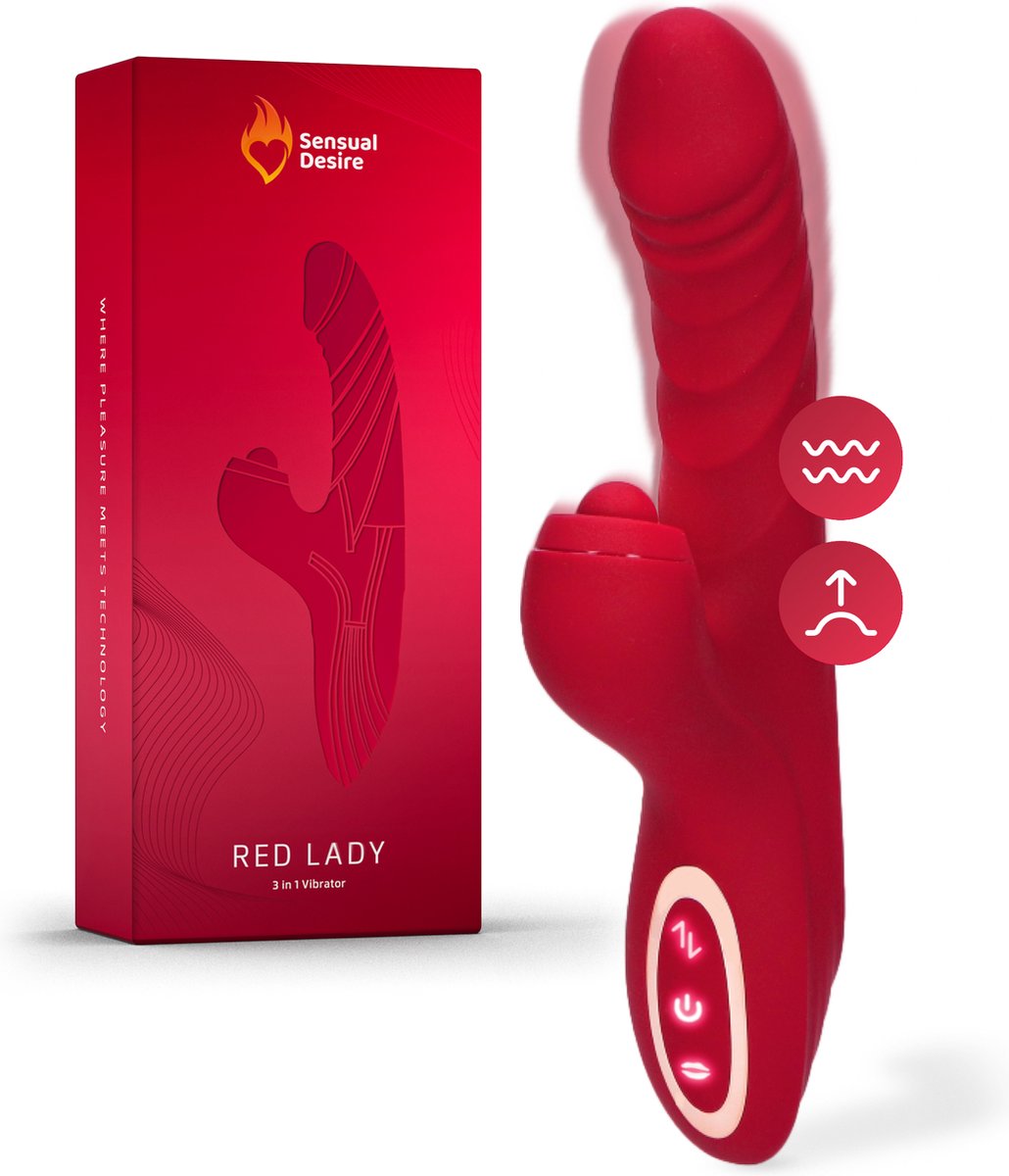 Silicone Three In One Vibrator - SensaGlide