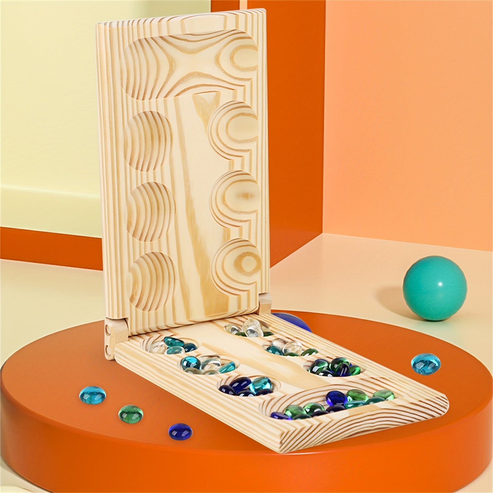 Mancala Deluxe Board Game - BrainStones