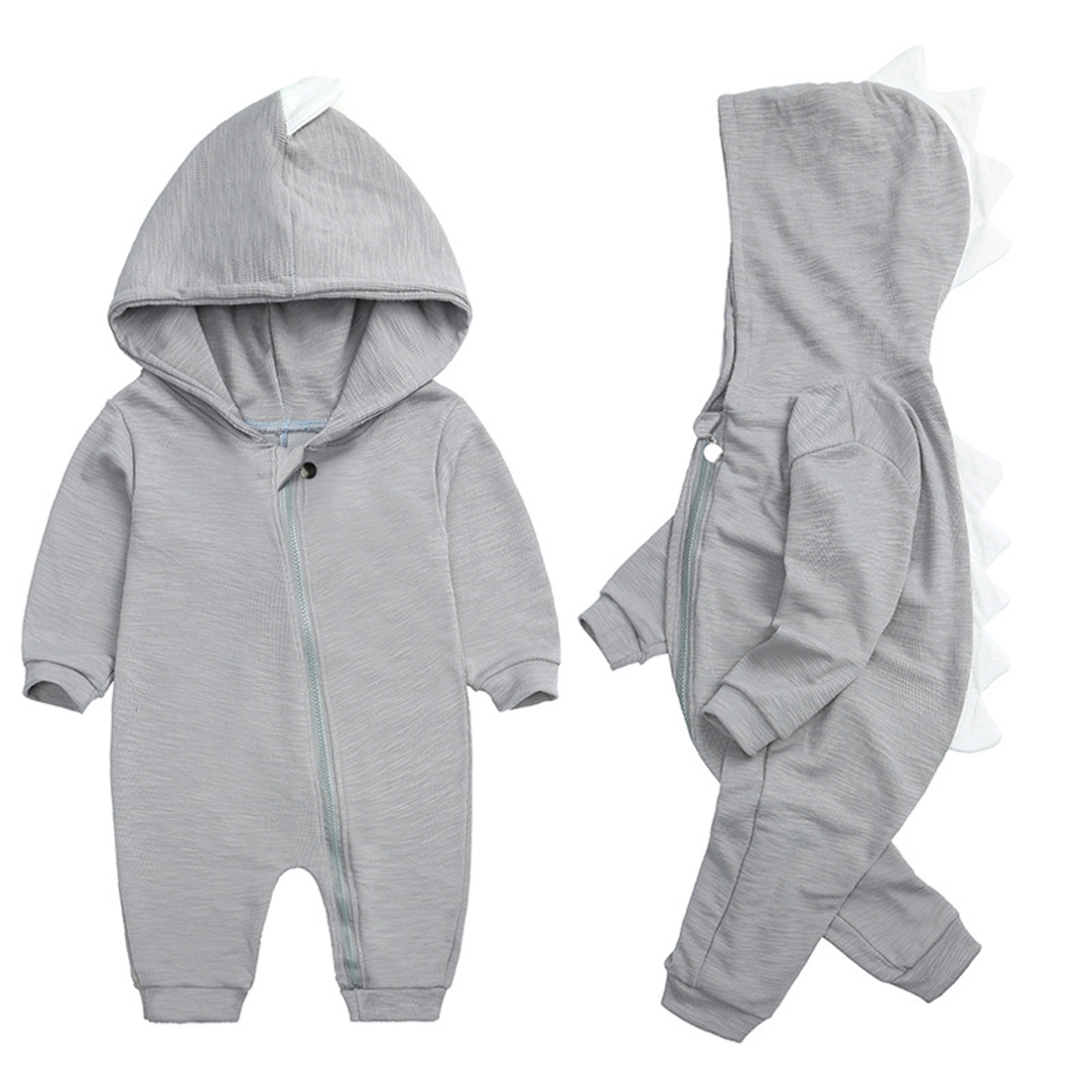 Cute Baby Onesie with Dinosaur Hood - DinoDream Onesie