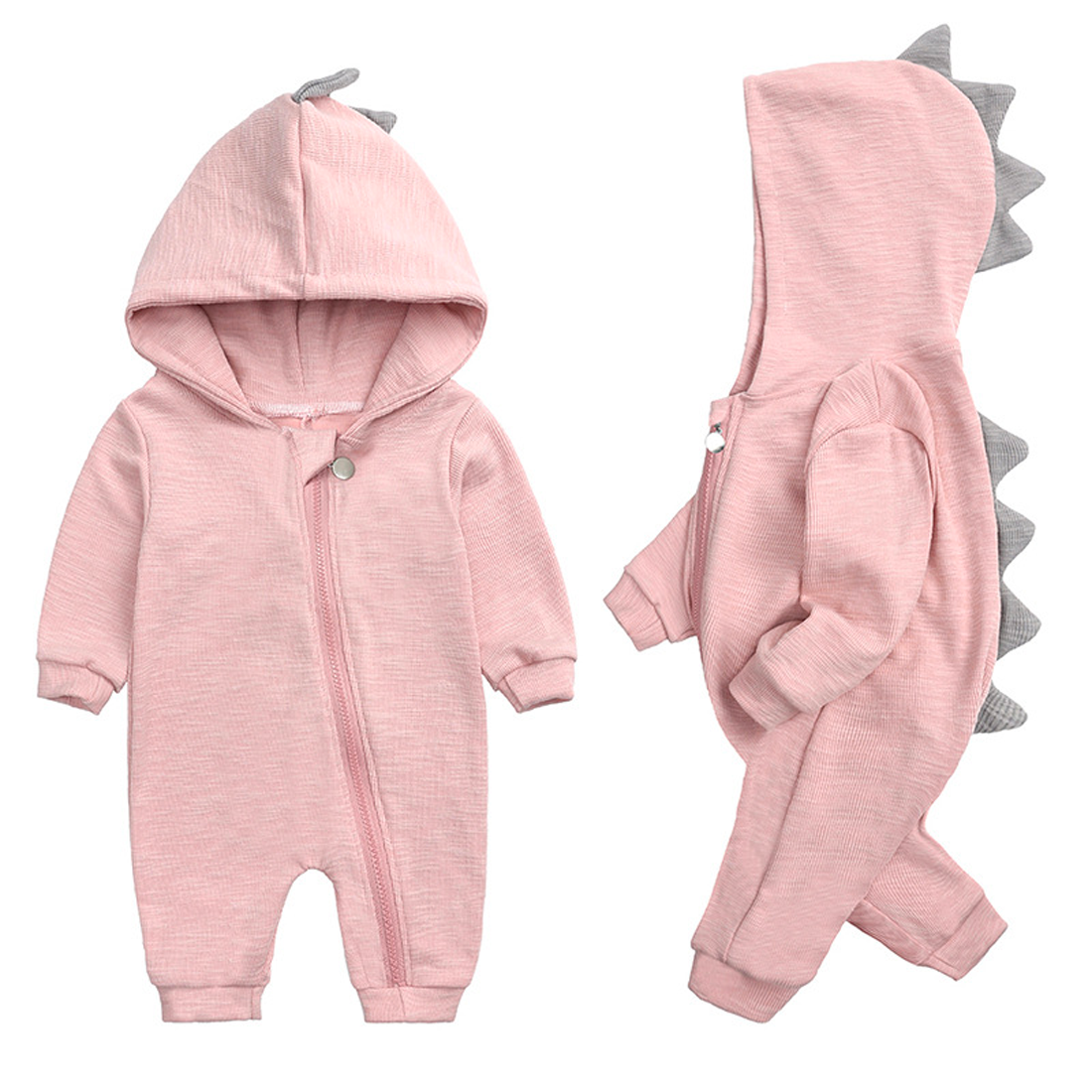 Cute Baby Onesie with Dinosaur Hood - DinoDream Onesie