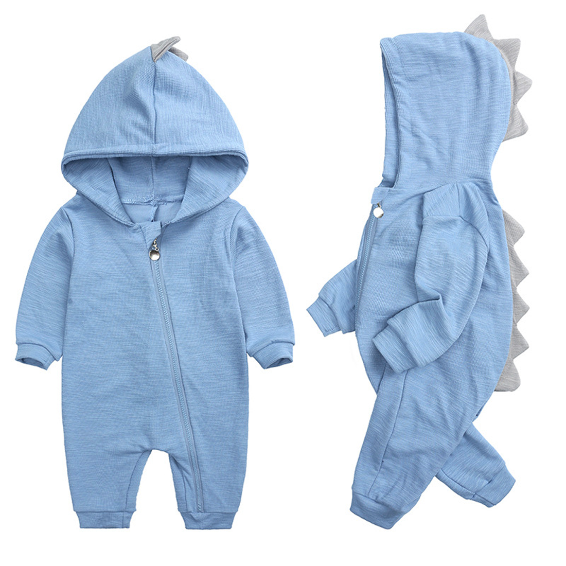 Cute Baby Onesie with Dinosaur Hood - DinoDream Onesie